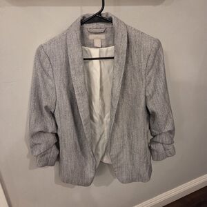 H&M Light Gray Textured Blazer